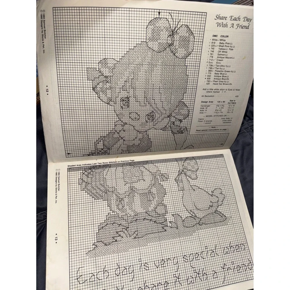 Precious Moments Cross Stitch Pattern Book of Clowns Gloria & Pat PM-10 1985